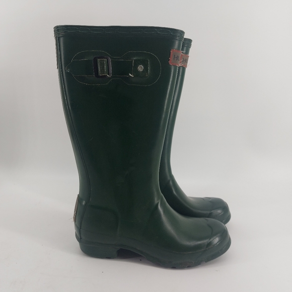 Hunter Young Hunter Green Rain Boots - Picture 1 of 6